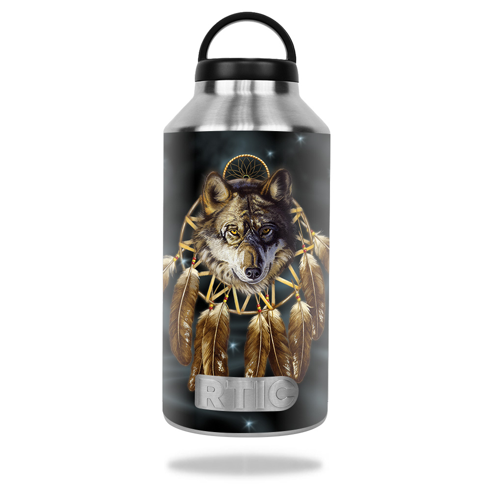 Picture of MightySkins RTBOT64-Wolf Dreams Skin for Rtic 64 oz Bottle 2016 - Wolf Dreams