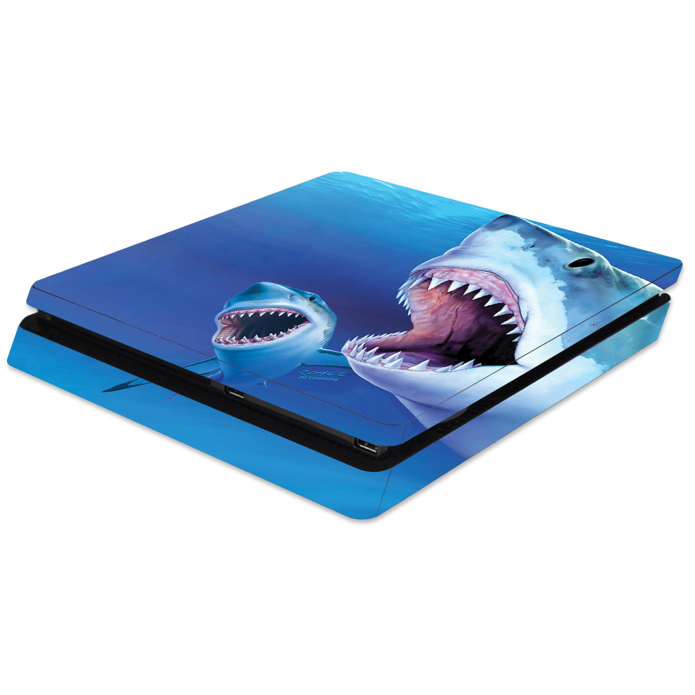 SOPS4SL-Great Whites Skin for Sony PS4 Slim Console - Great Whites -  MightySkins