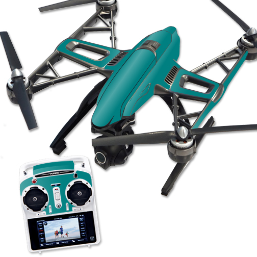 YUQ500-Solid Teal Skin for Yuneec Q500 & Q500 Plus Quadcopter Drone Wrap Cover Sticker - Solid Teal -  MightySkins