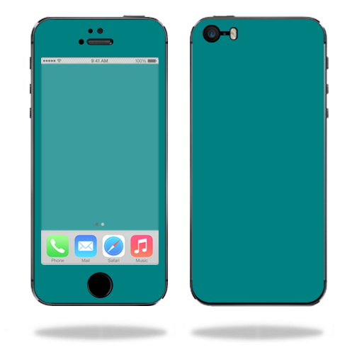 APIPH5S-Solid Teal Skin for Apple iPhone 5, 5S & SE Wrap Cover Sticker - Solid Teal -  MightySkins