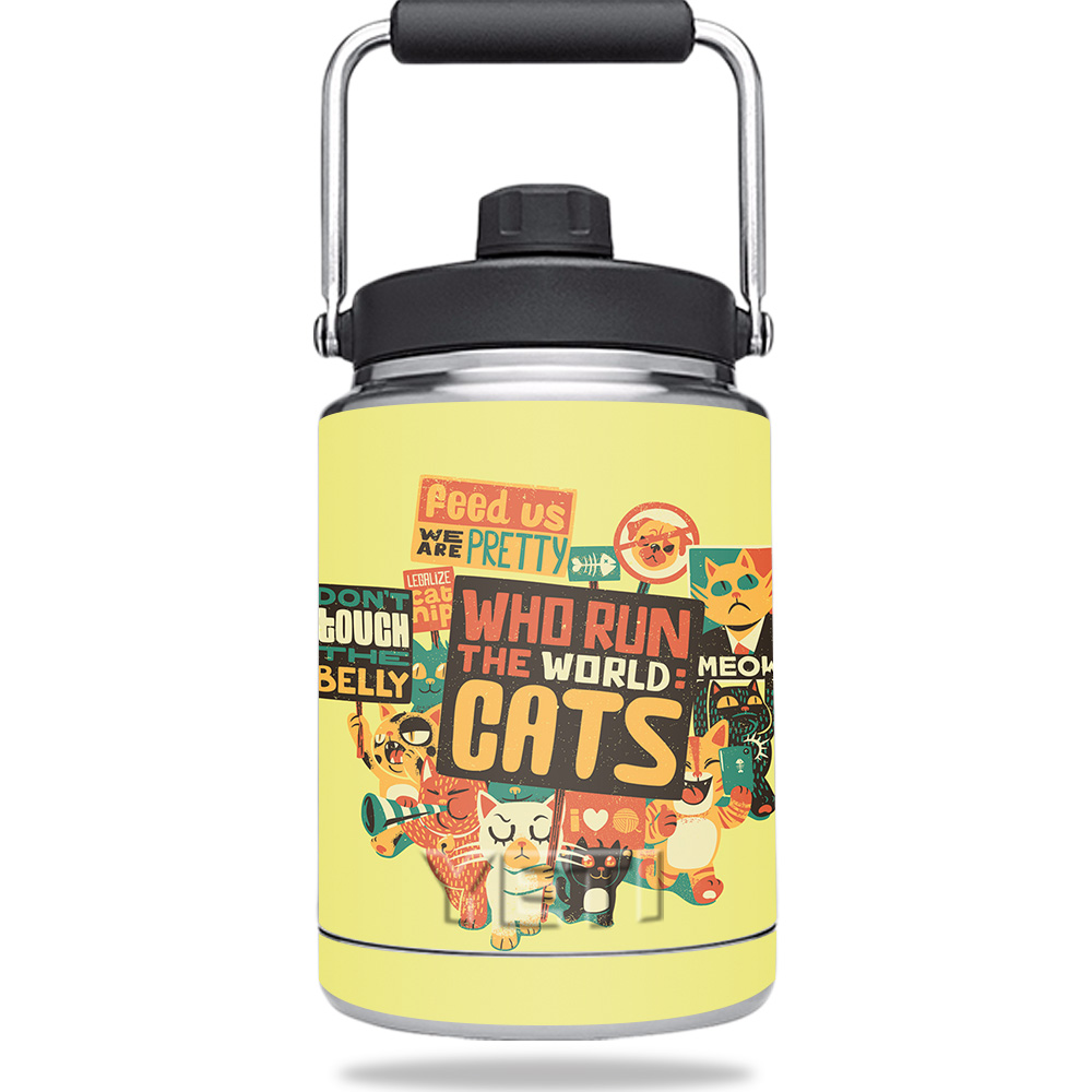 Picture of MightySkins YERAMJUG-Cats Run The World Skin for Yeti 0.5 gal Jug - Cats Run the World