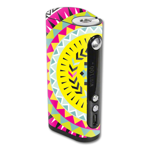 Picture of MightySkins VAFST100W-Pink Aztec Skin for Vape Forward Vapor Flask Stout 100W TC - Pink Aztec