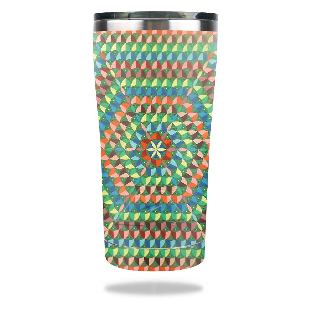 Picture of MightySkins OZTUM2017-Green Hexagon Skin for Ozark Trail 20 oz Tumbler 2017 - Green Hexagon