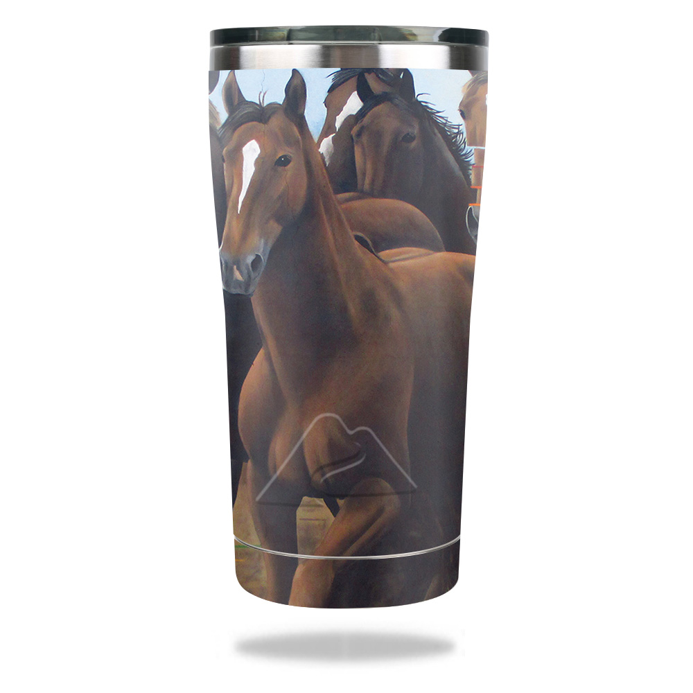 Picture of MightySkins OZTUM2017-Horse Stampede Skin for Ozark Trail 20 oz Tumbler 2017 - Horse Stampede