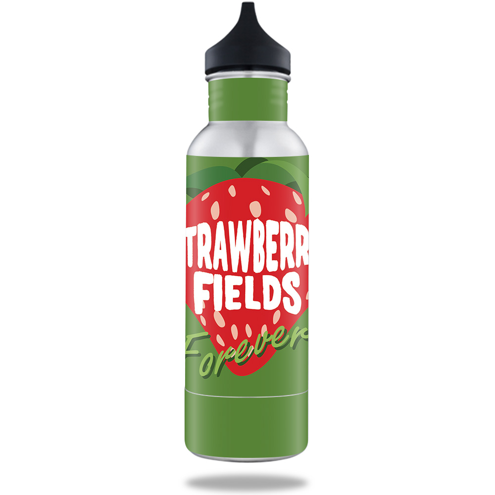 Picture of MightySkins BOKE12ST-Strawberry Fields Forever Skin for 12 oz Standard Keeper Bottle - Strawberry Fields Forever