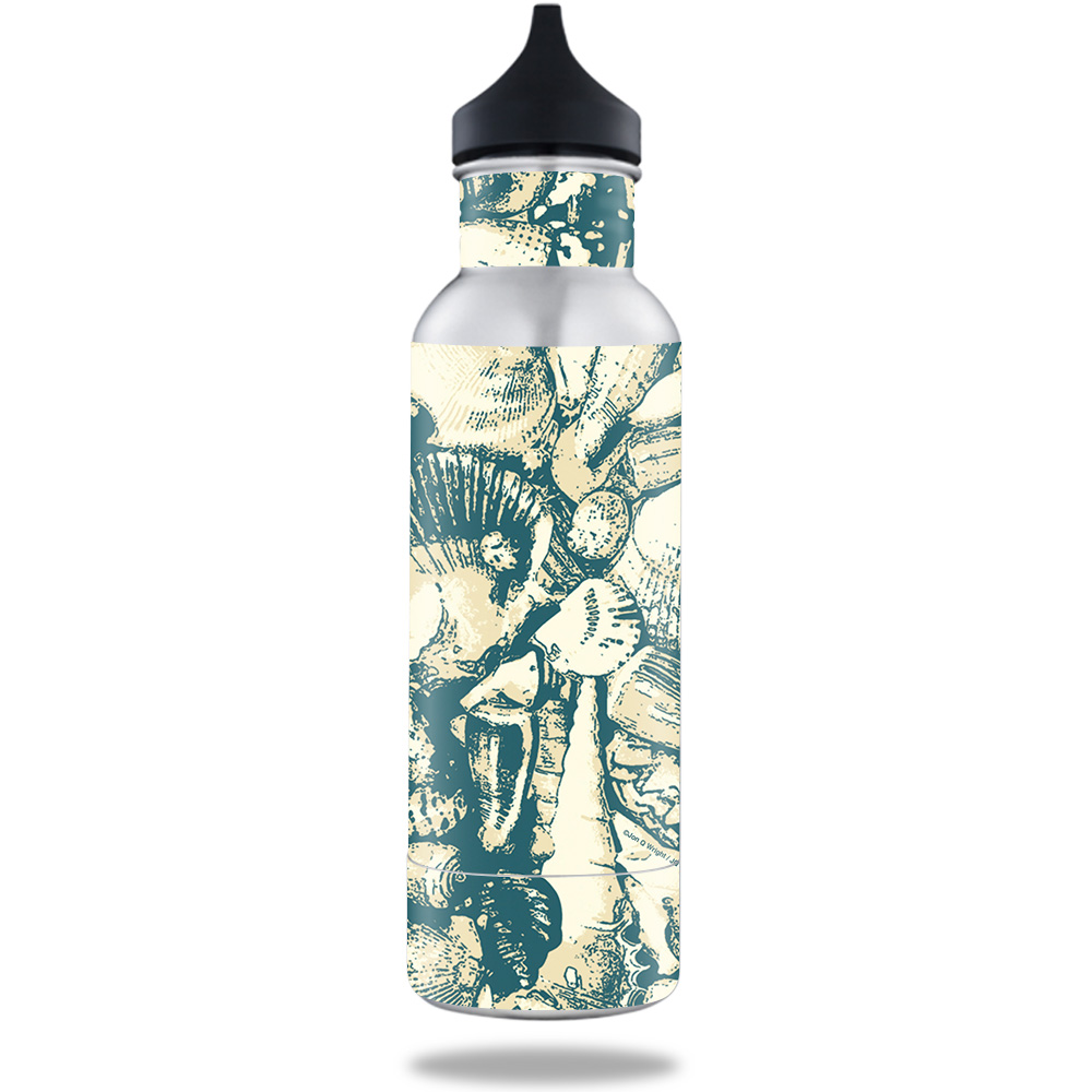 Picture of MightySkins BOKE12ST-Tan Seashells Skin for 12 oz Standard Keeper Bottle - Tan Seashells