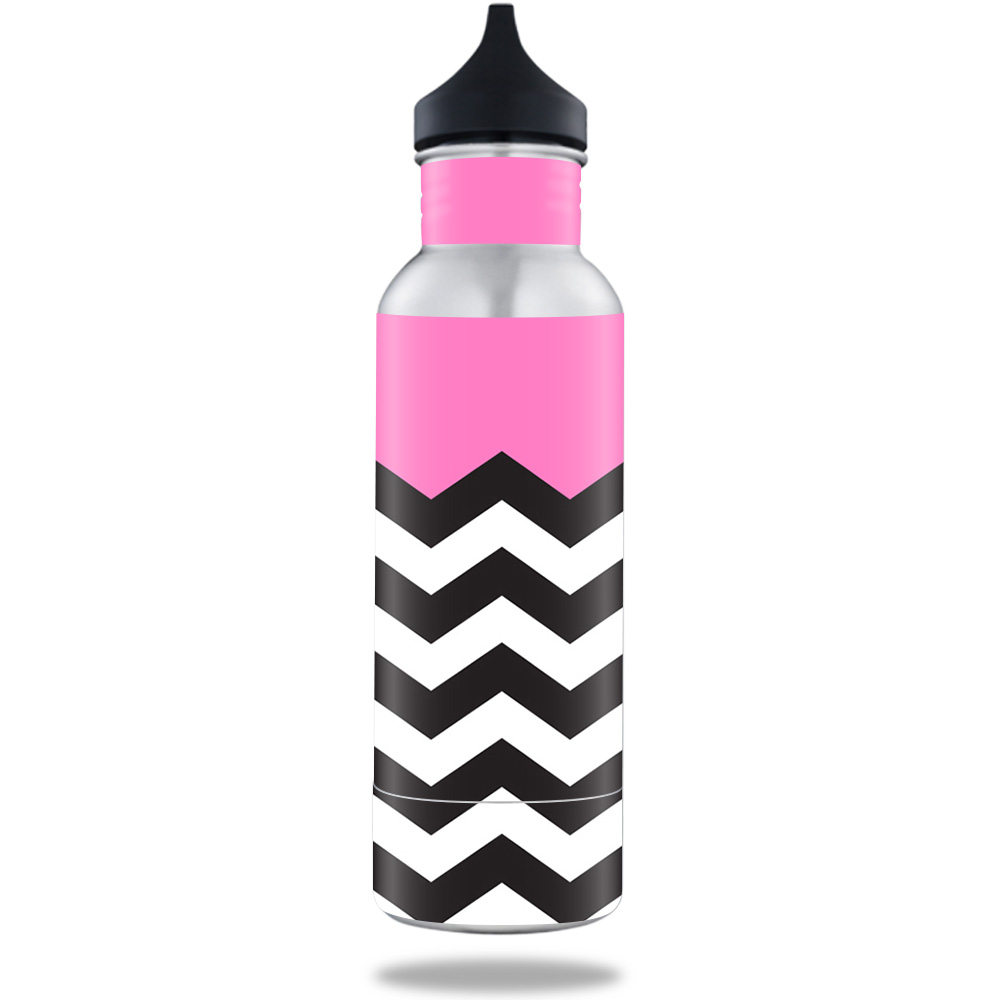 Picture of MightySkins BOKE12ST-Pink Chevron Skin for BottleKeeper 12 oz Standard Wrap Cover Sticker - Pink Chevron
