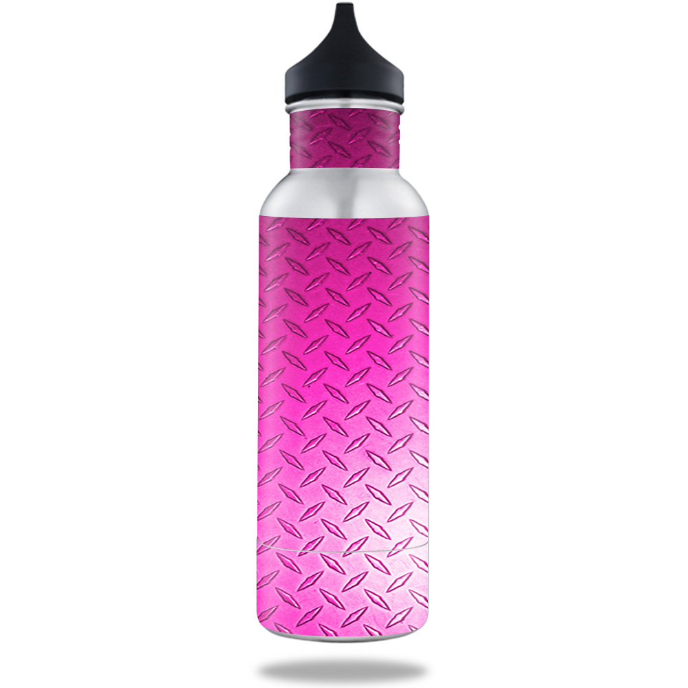 Picture of MightySkins BOKE12ST-Pink Diamond Plate Skin for BottleKeeper 12 oz Standard Wrap Cover Sticker - Pink Diamond Plate