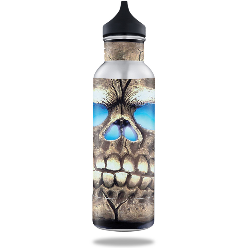 Picture of MightySkins BOKE12ST-Psycho Skull Skin for BottleKeeper 12 oz Standard Wrap Cover Sticker - Psycho Skull