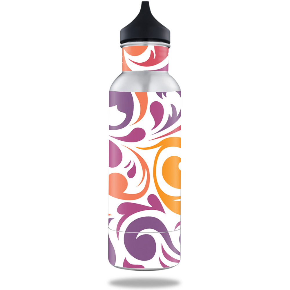 Picture of MightySkins BOKE12ST-Swirly Girly Skin for BottleKeeper 12 oz Standard Wrap Cover Sticker - Swirly Girly