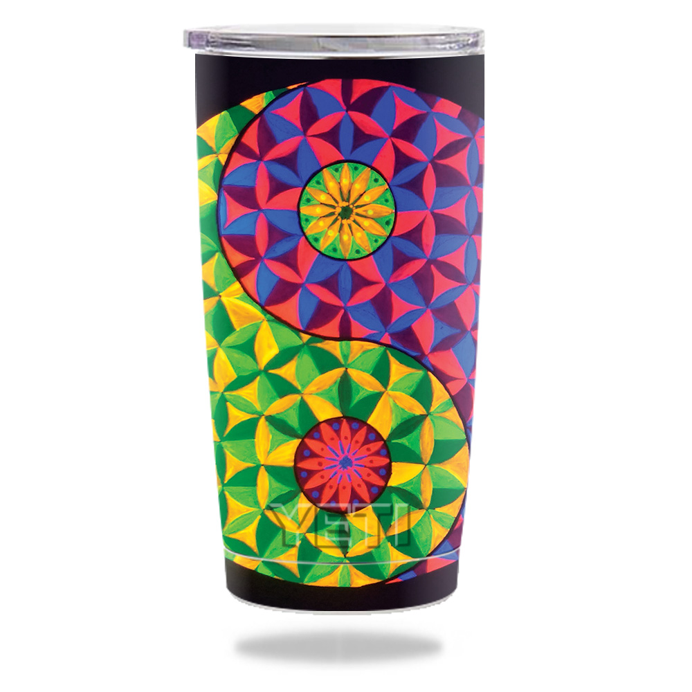 YERAM20-Neon Yin Yang Skin for Yeti 20 oz Tumbler - Neon Yin Yang -  MightySkins