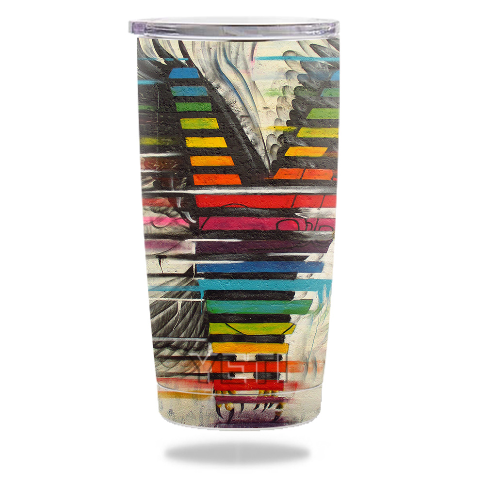 Picture of MightySkins YERAM20-Rainbow Eagle Skin for Yeti 20 oz Tumbler - Rainbow Eagle