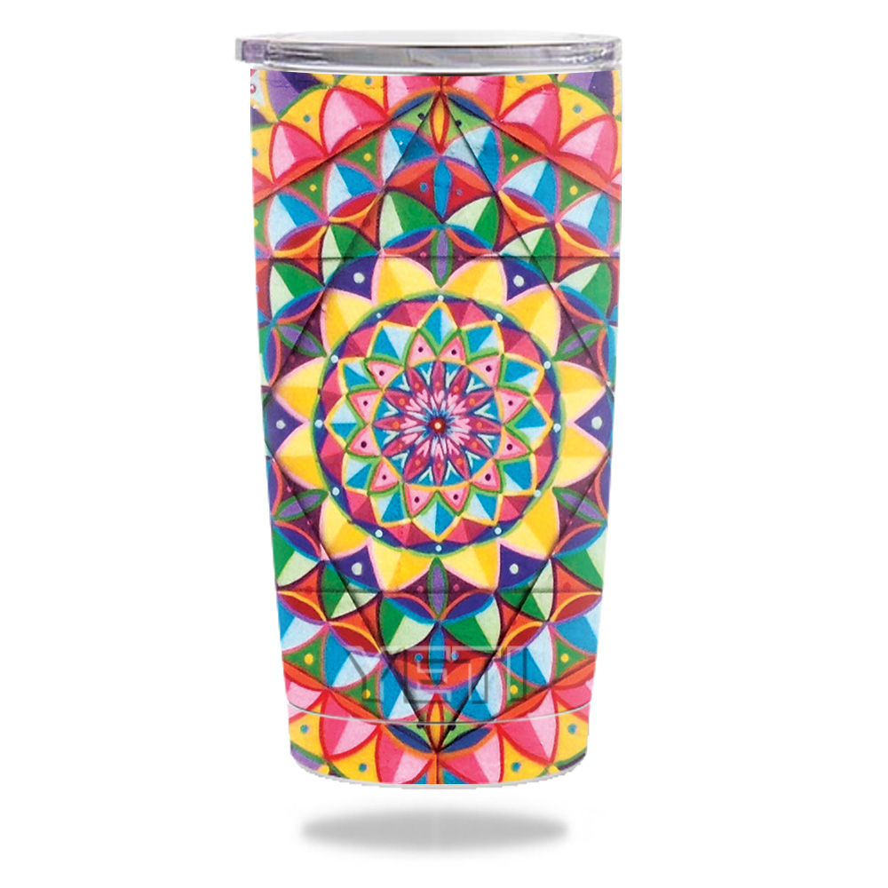 Picture of MightySkins YERAM20-Rainbow Kaleidoscope Skin for Yeti 20 oz Tumbler - Rainbow Kaleidoscope