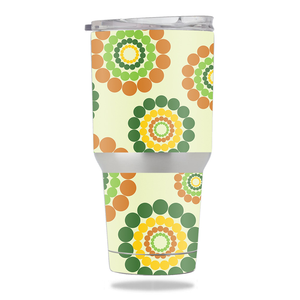 Picture of MightySkins METUM30-Hippie Flowers Skin for Members Mark 30 oz Tumbler - Hippie Flowers