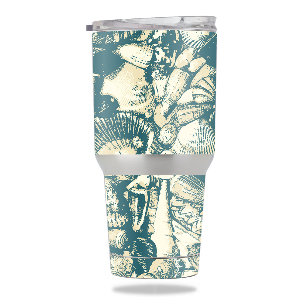 Picture of MightySkins METUM30-Tan Seashells Skin for Members Mark 30 oz Tumbler - Tan Seashells