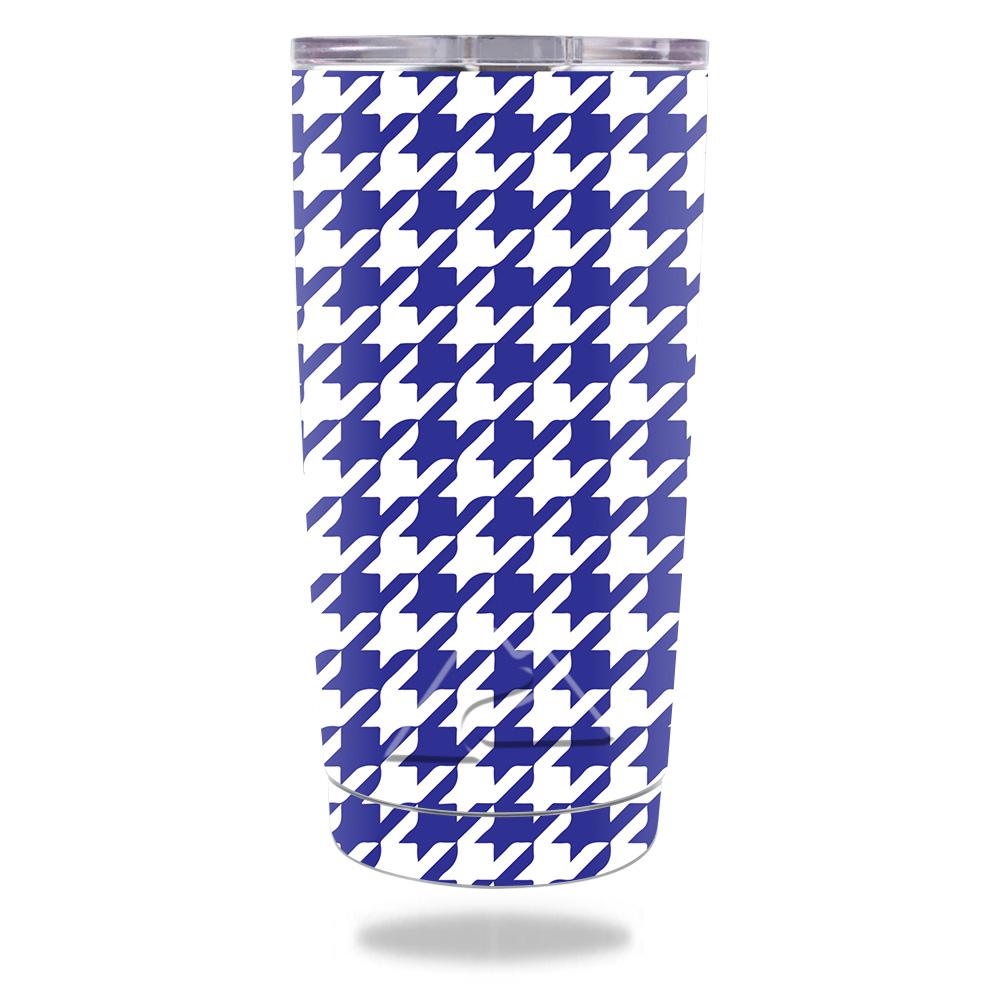 Picture of MightySkins OZTUM20-Blue Houndstooth Skin for Ozark Trail 20 oz Tumbler - Blue Houndstooth