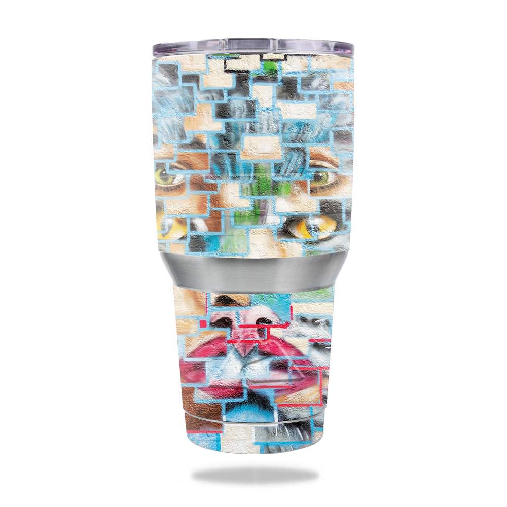 Picture of MightySkins OZTUM30-Face Tiles Skin for Ozark Trail 30 oz Tumbler - Face Tiles