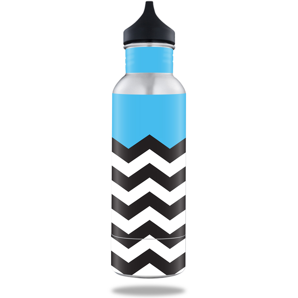 Picture of MightySkins BOKE12ST-Baby Blue Chevron Skin for BottleKeeper 12 oz Standard Wrap Cover Sticker - Baby Blue Chevron