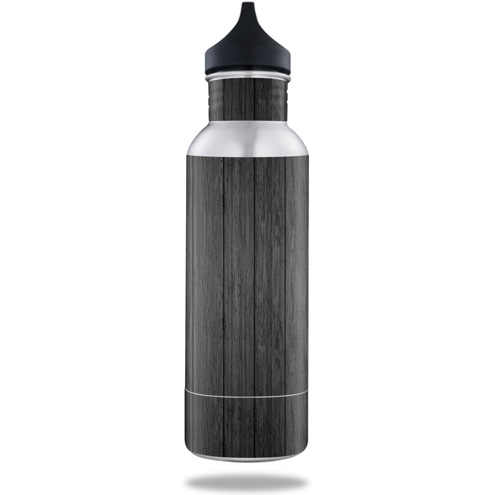 Picture of MightySkins BOKE12ST-Black Wood Skin for BottleKeeper 12 oz Standard Wrap Cover Sticker - Black Wood