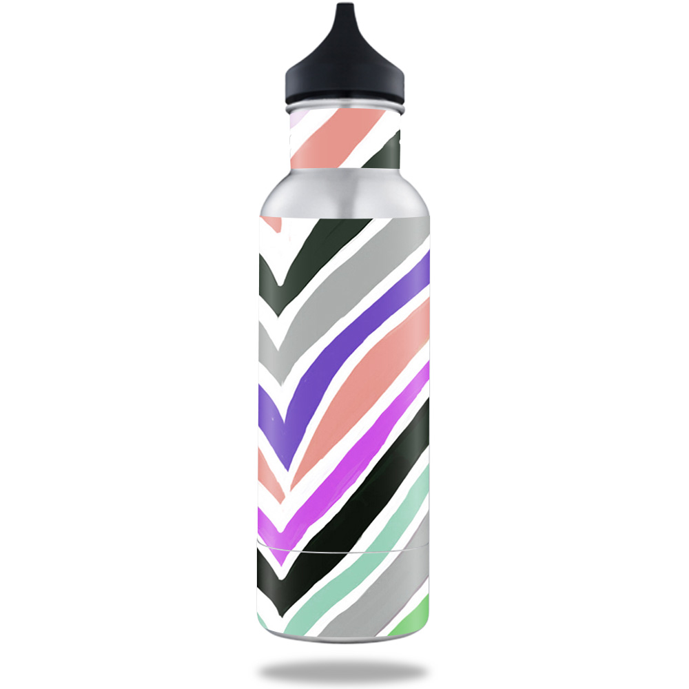 Picture of MightySkins BOKE12ST-Colorful Chevron Skin for BottleKeeper 12 oz Standard Wrap Cover Sticker - Colorful Chevron
