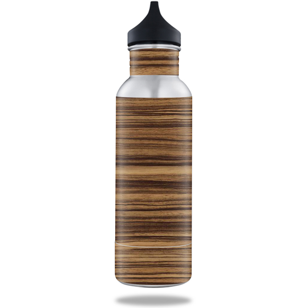 Picture of MightySkins BOKE12ST-Dark Zebra Wood Skin for BottleKeeper 12 oz Standard Wrap Cover Sticker - Dark Zebra Wood