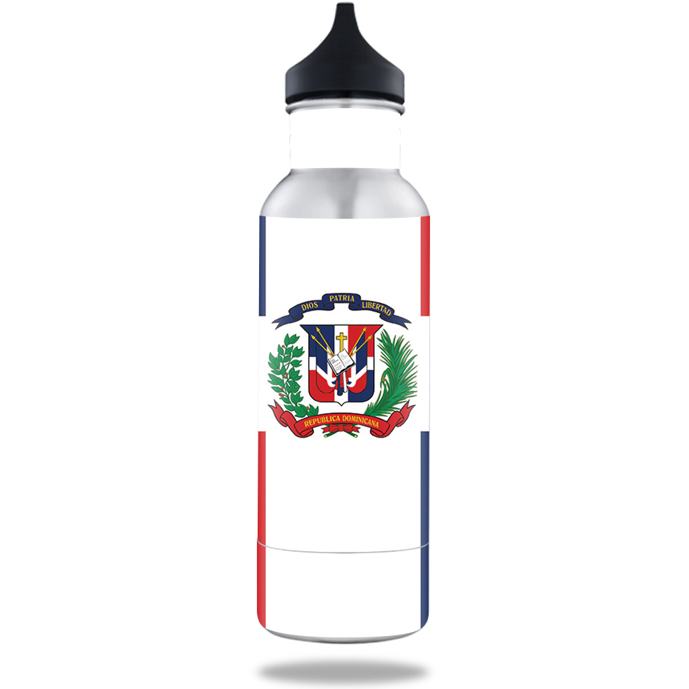 Picture of MightySkins BOKE12ST-Dominican Flag Skin for BottleKeeper 12 oz Standard Wrap Cover Sticker - Dominican Flag