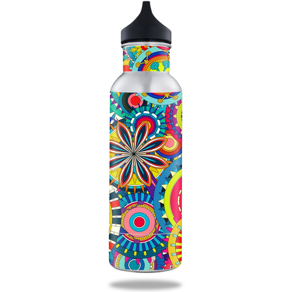 Picture of MightySkins BOKE12ST-Flower Wheels Skin for BottleKeeper 12 oz Standard Wrap Cover Sticker - Flower Wheels
