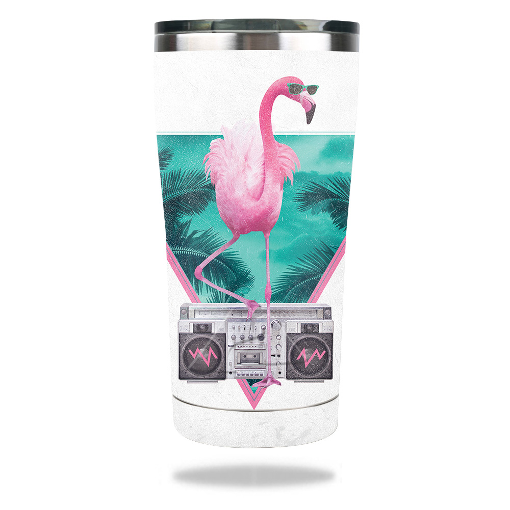 Picture of MightySkins OZTUM2017-miami flamingo Skin for Ozark Trail 20 oz Tumbler 2017 - miami flamingo