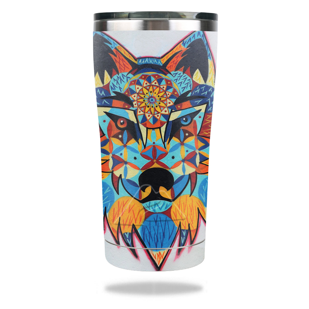 Picture of MightySkins OZTUM2017-Patterned Wolf Skin for Ozark Trail 20 oz Tumbler 2017 - Patterned Wolf