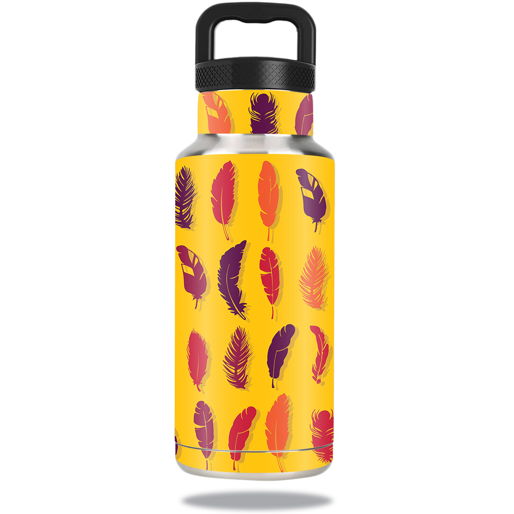 Picture of MightySkins OZBOT36-Feathers Skin for Ozark Trail 36 oz Water Bottle - Feathers