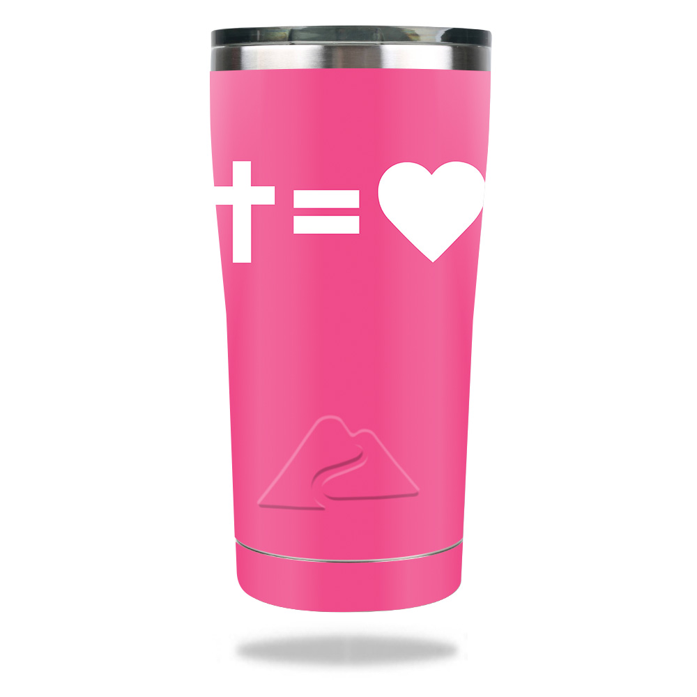 Picture of MightySkins OZTUM2017-Cross Equals Love Pink Skin for Ozark Trail 20 oz Tumbler 2017 - Cross Equals Love Pink
