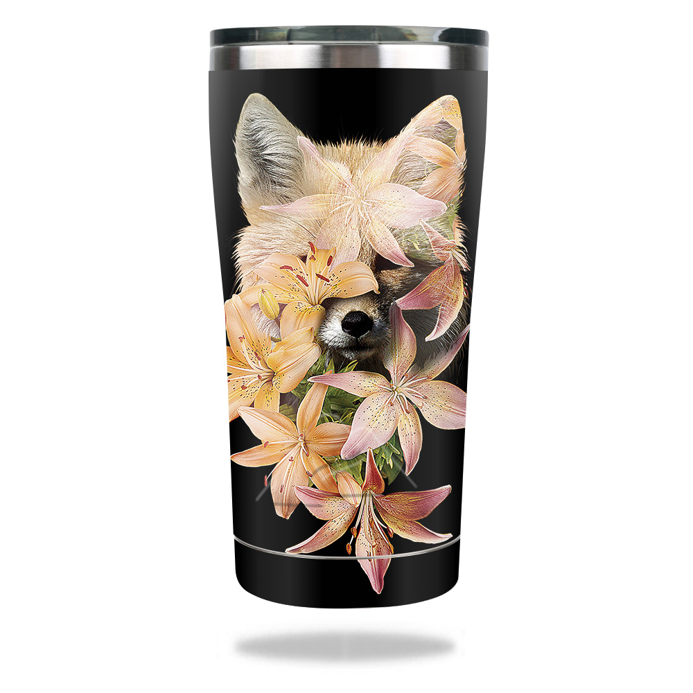 Picture of MightySkins OZTUM2017-Foxy Flowers Skin for Ozark Trail 20 oz Tumbler 2017 - Foxy Flowers