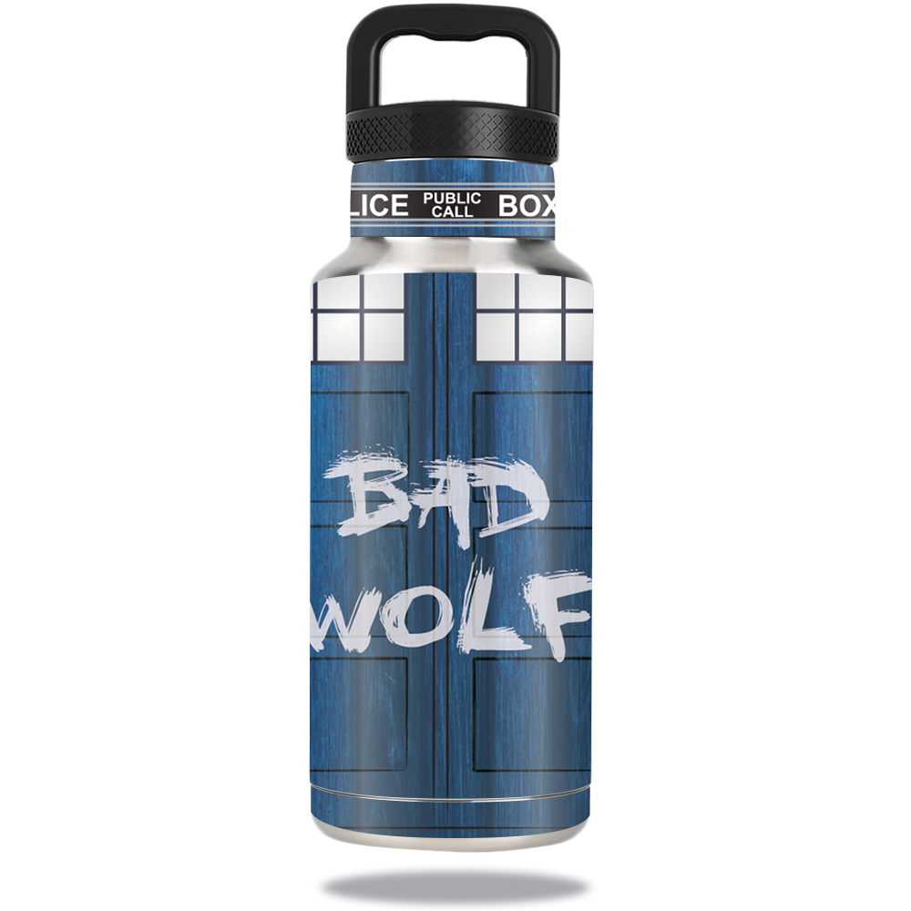 Picture of MightySkins OZBOT36-Time Lord Box Skin for Ozark Trail Water 36 oz Bottle Wrap Cover Sticker - Time Lord Box