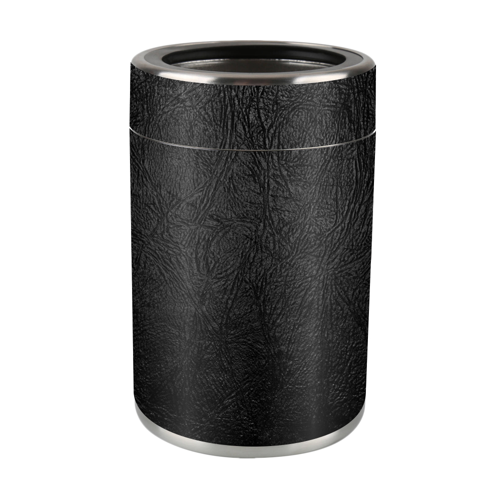 Picture of MightySkins OZCAN-Black Leather Skin for Ozark Trail 12 oz Can Wrap Cover Sticker - Black Leather