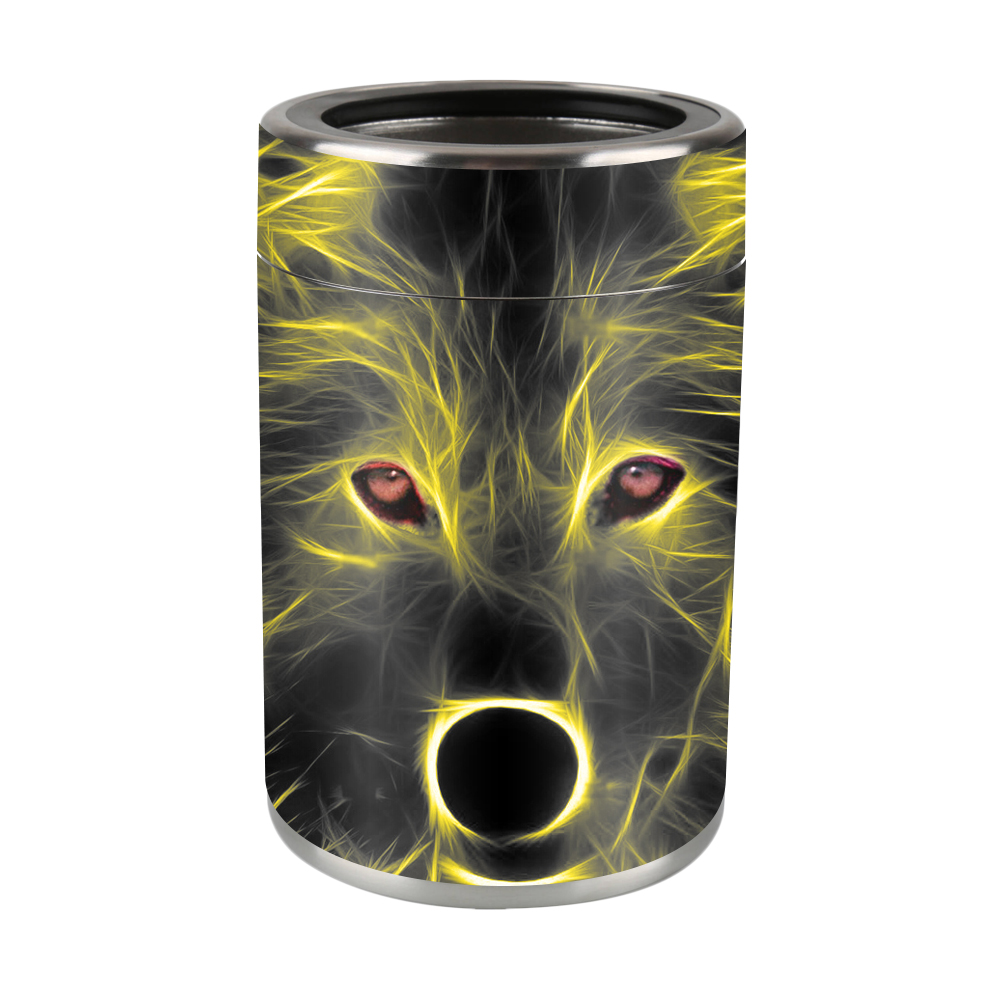 Picture of MightySkins OZCAN-Neon Wolf Skin for Ozark Trail 12 oz Can Wrap Cover Sticker - Neon Wolf