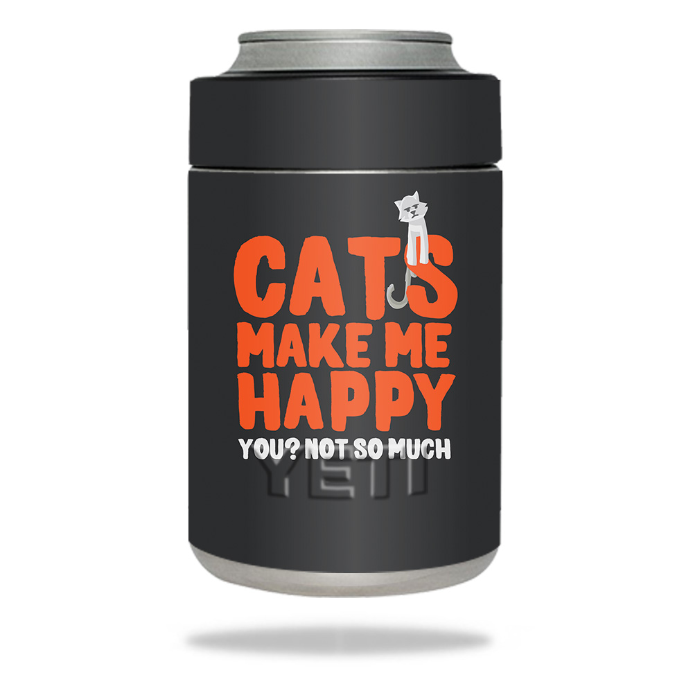 Picture of MightySkins YERAMCOL-Cats Make Me Happy Skin for Yeti Rambler Colster - Cats Make Me Happy