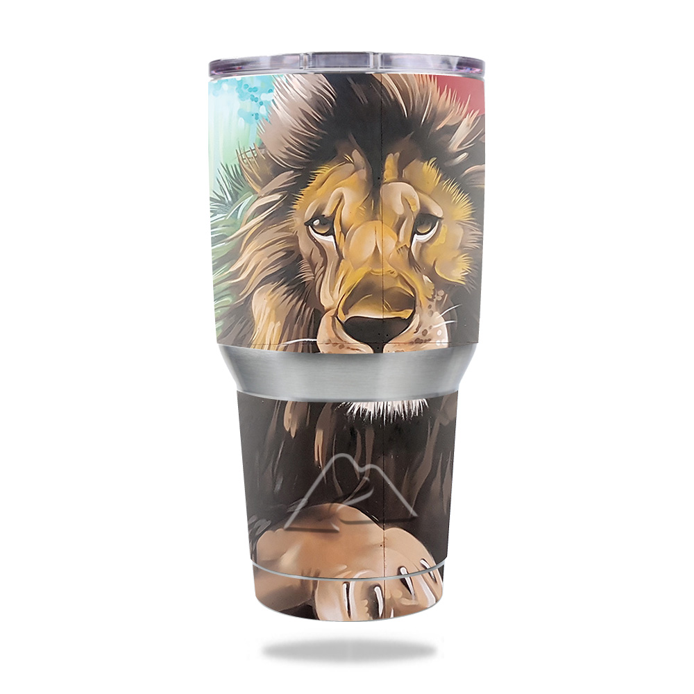 Picture of MightySkins OZTUM30-Split Lion Skin for Ozark Trail 30 oz Tumbler - Split Lion
