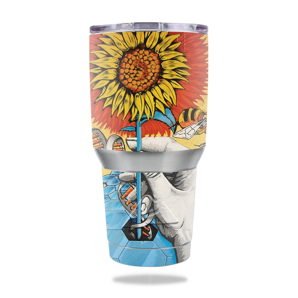 Picture of MightySkins OZTUM30-Sunflower Dna Skin for Ozark Trail 30 oz Tumbler - Sunflower Dna