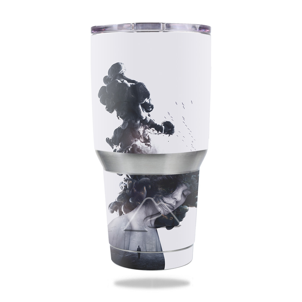 Picture of MightySkins OZTUM30-Walk Through Flames Skin for Ozark Trail 30 oz Tumbler - Walk Through Flames