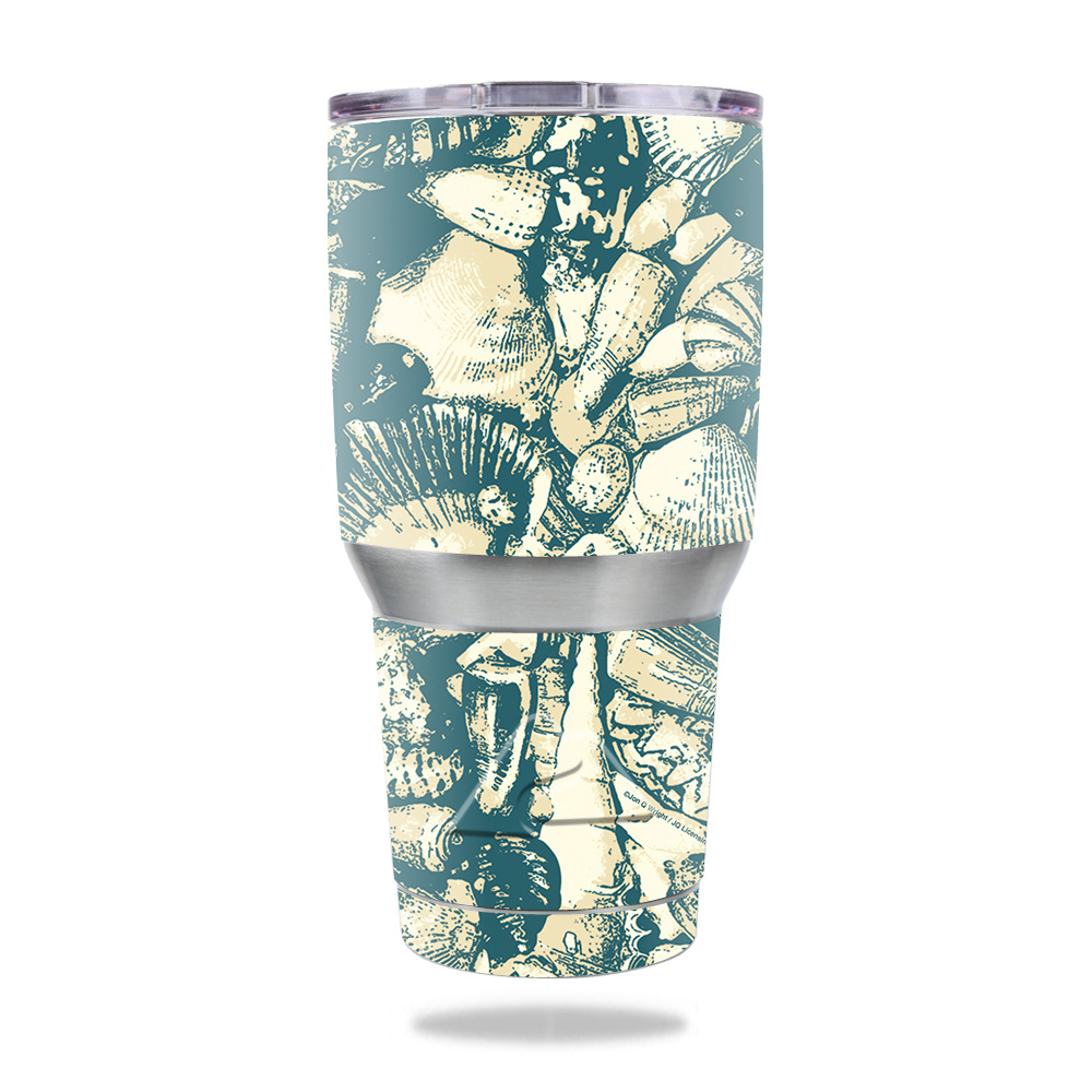 Picture of MightySkins OZTUM30-Tan Seashells Skin for Ozark Trail 30 oz Tumbler - Tan Seashells