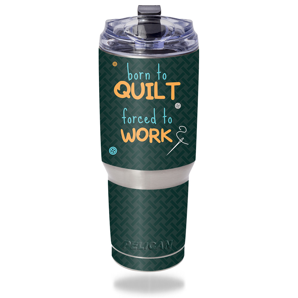 Picture of MightySkins PELTUM32-Born To Quilt Skin for Pelican 32 oz Tumbler - Born To Quilt