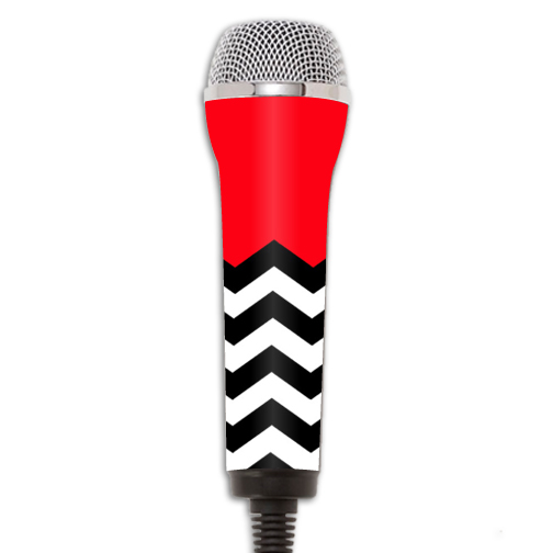 Picture of MightySkins REROCKMIC-Red Chevron Skin for Redoctane Rock Band Microphone Case Wrap Cover Sticker - Red Chevron