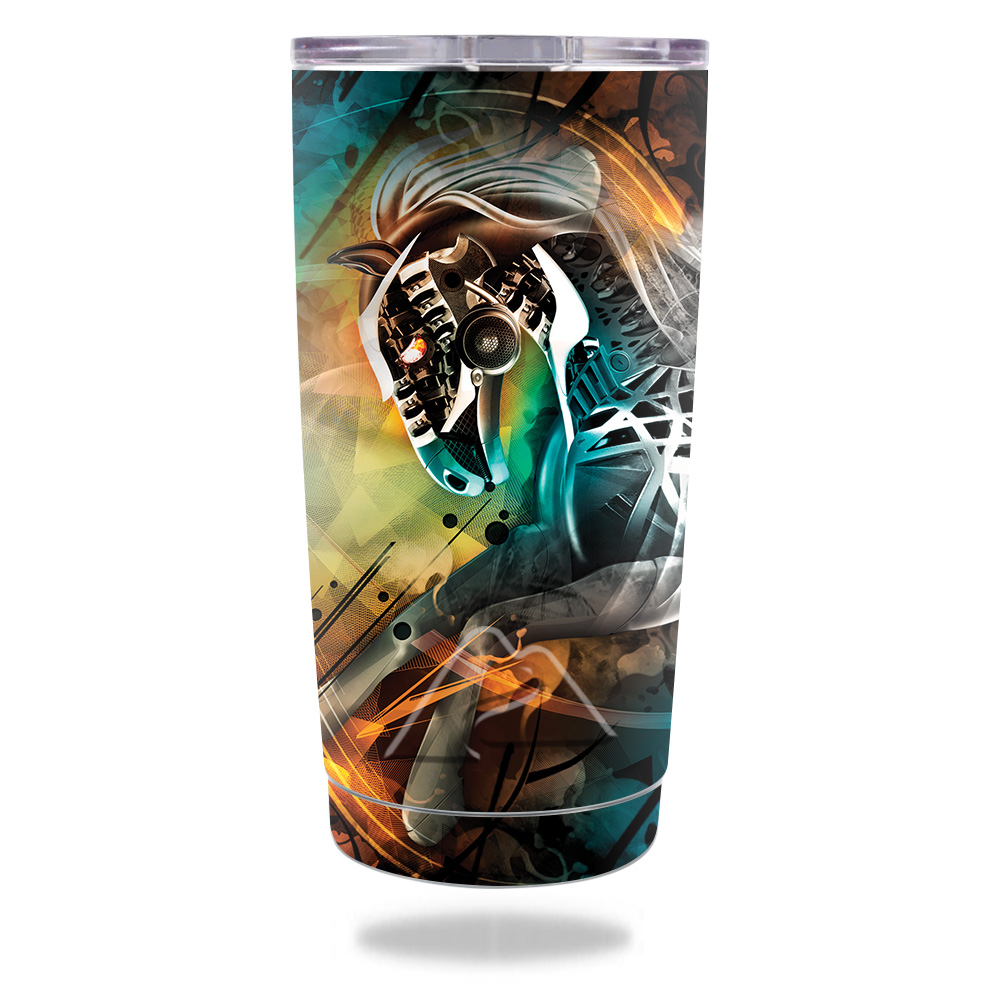 Picture of MightySkins OZTUM20-Mechanical Horse Skin for Ozark Trail 20 oz Tumbler 2016 - Mechanical Horse