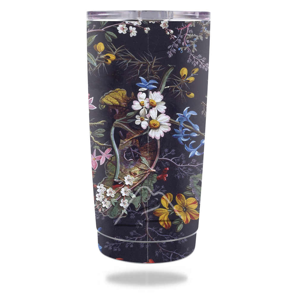 Picture of MightySkins OZTUM20-Midnight Blossom Skin for Ozark Trail 20 oz Tumbler 2016 - Midnight Blossom