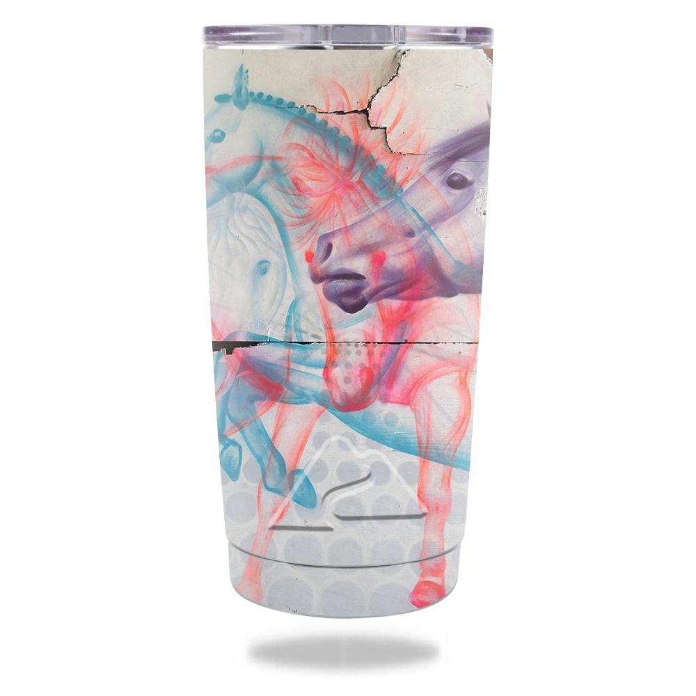 Picture of MightySkins OZTUM20-Damaged Horses Skin for Ozark Trail 20 oz Tumbler 2016 - Damaged Horses