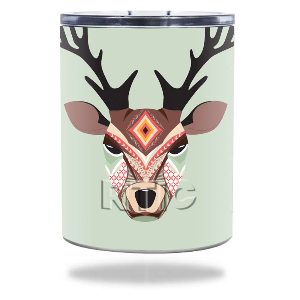 Picture of MightySkins RTLOW10-Aztec Deer Skin for RTIC Lowball 10 oz 2016 Wrap Cover Sticker - Aztec Deer