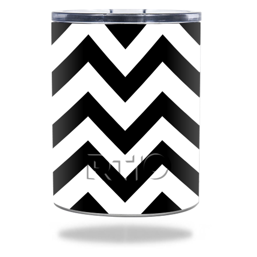 Picture of MightySkins RTLOW10-Black Chevron Skin for RTIC Lowball 10 oz 2016 Wrap Cover Sticker - Black Chevron