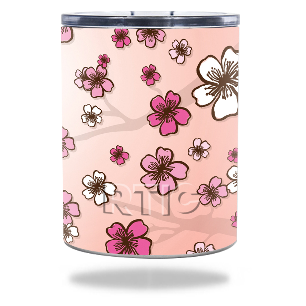 Picture of MightySkins RTLOW10-Cherry Blossom Skin for RTIC Lowball 10 oz 2016 Wrap Cover Sticker - Cherry Blossom