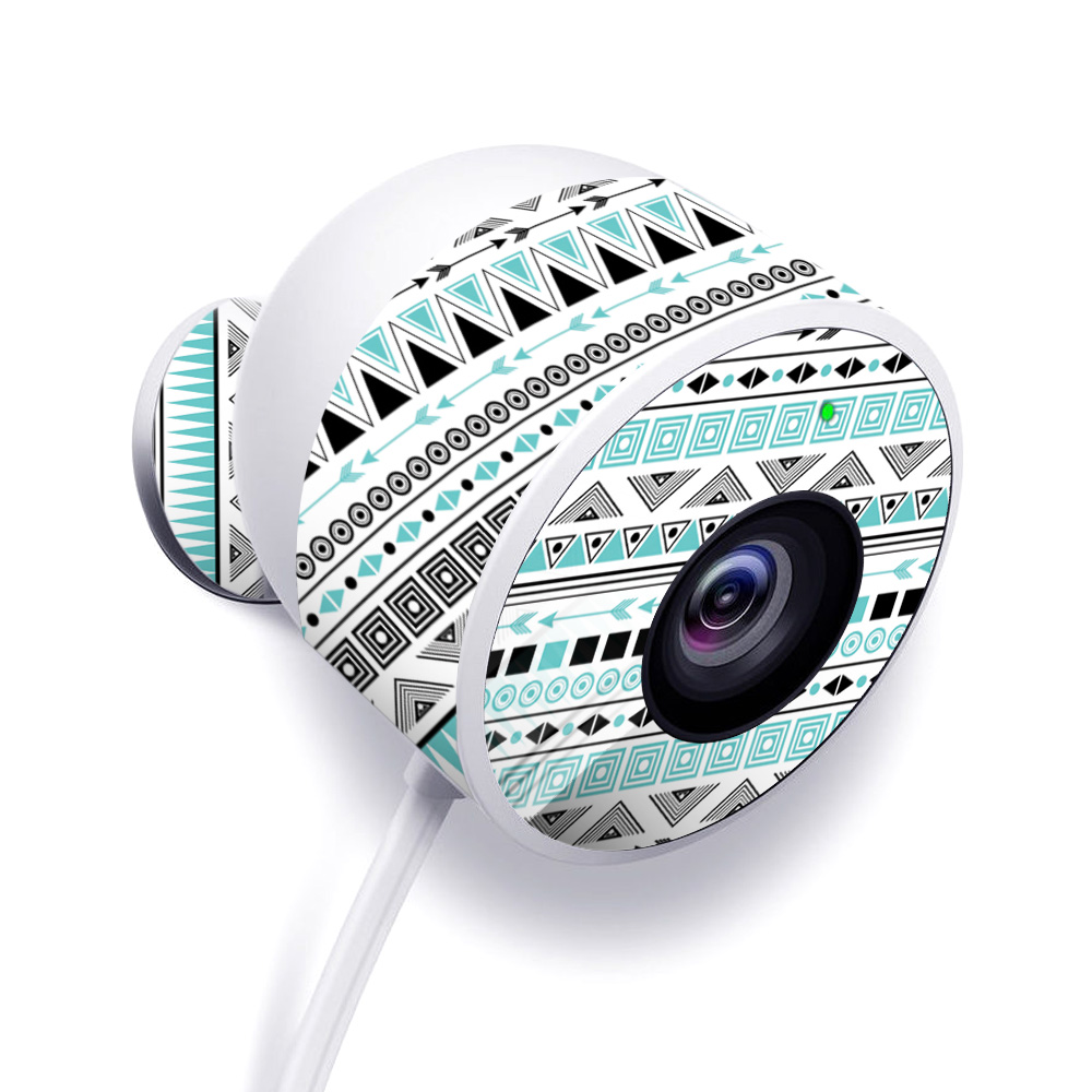 NECAOUT-Turquoise Tribal Skin for Nest Cam Outdoor Security Camera - Turquoise Tribal -  MightySkins