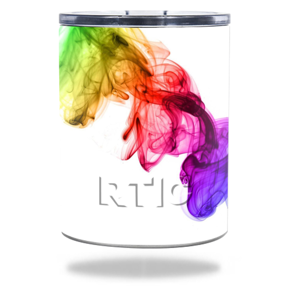 Picture of MightySkins RTLOW10-Rainbow Smoke Skin for RTIC Lowball 10 oz 2016 Wrap Cover Sticker - Rainbow Smoke